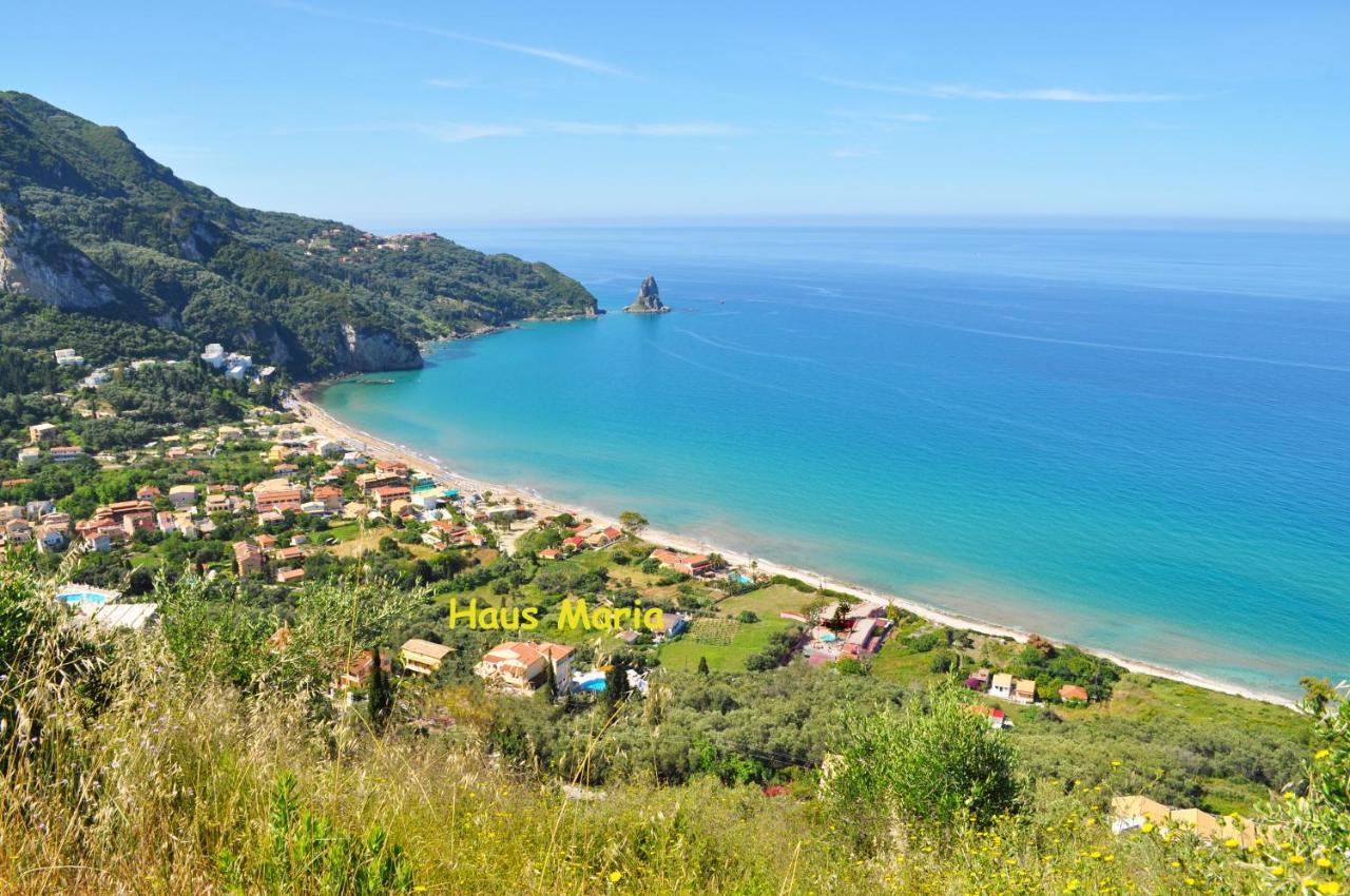 Holiday Apartments Maria With Pool And Panorama View - Agios Gordios Beach Εξωτερικό φωτογραφία
