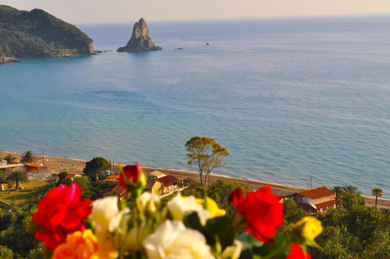 Holiday Apartments Maria With Pool And Panorama View - Agios Gordios Beach Εξωτερικό φωτογραφία